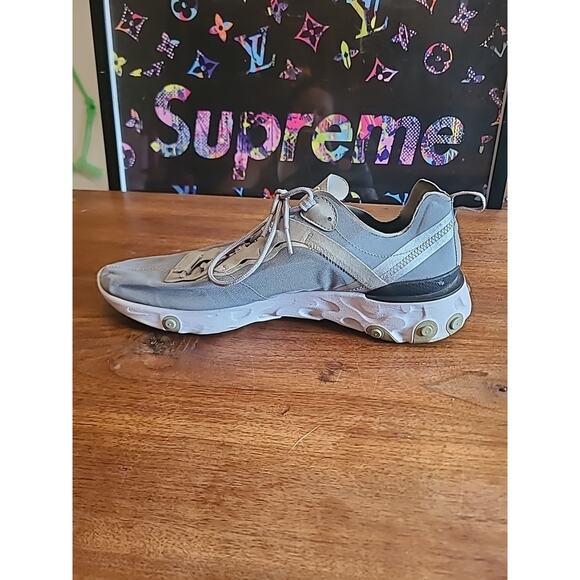 Nike React Element 55 Silver Men’s Size 13 BQ6166-007 Sneakers Shoes - Picture 9 of 14